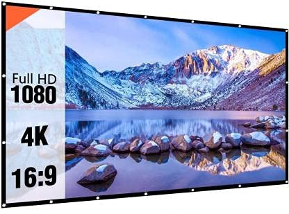 Savsol 2023 Upgraded Projector Screen, Eyelet Screen (10 ft. (W) x 8 ft. (H) - 150" Inch) Diagonal Anti-Crease Projection Screen for Home Theater 4:03 Aspect Ratio - Image 1