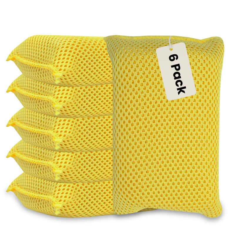 Iconikal Microfiber Bug Scrubber Sponge Pad, 6-Pack