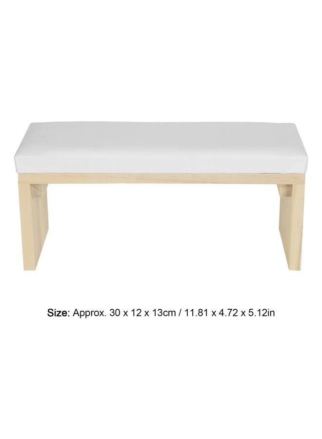 Yinhing Nail Arm Rest,Nail Art Hand Pillow Mat Nail Polishing Arm Rest Pillow Manicure Hand Rest Cushion, PU Leather Nail Art Pillow Nail Arm Rest Cushion Wooden Stand for Salon Home DIY(white) - Image 5