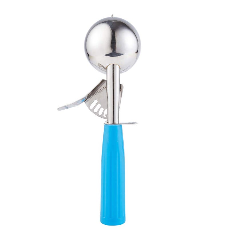 Saebye Portion Scoop - #16 (2 oz) - Disher, Cookie Scoop, Food Scoop - Portion Control - 18/8 Stainless Steel, Blue Handle - Image 4