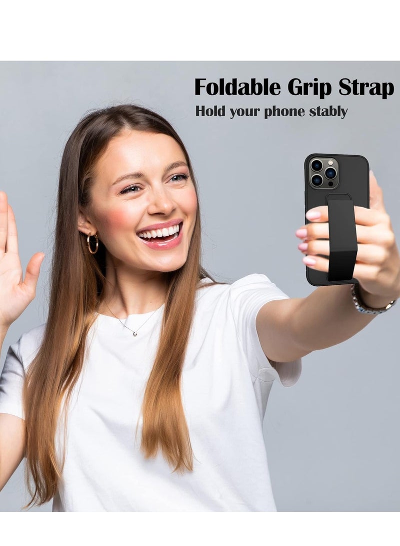 BORTONY iPhone 16 Pro Case Cover Back Stand with Magnet Holder Premium Silicone Vertical and Horizontal Hand Strap Grip Case Shockproof Protective Cover For Apple  iPhone 16 Pro - Image 4