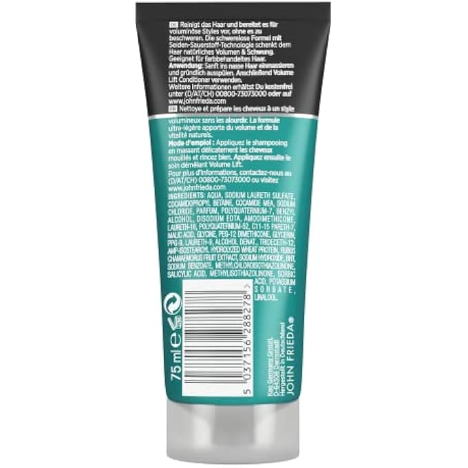 John Frieda VOLUME LIFT SHAMPOO - VOLUME: 75 ML - TRAVEL SIZE - IDEAL FOR TESTING OR TRAVELLING - FOR FINE, FLAT HAIR - Image 2