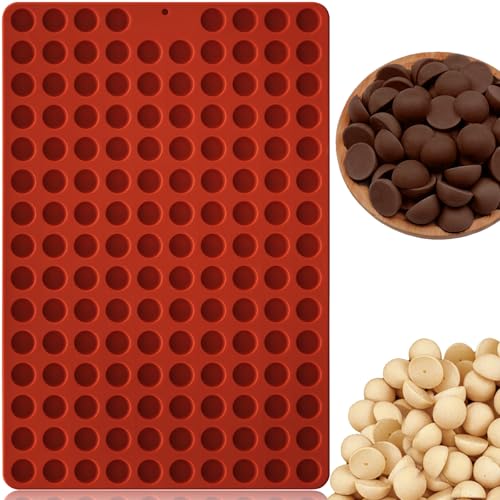 HKNMTT Mini Semi Sphere Shape Molds Silicone 148 Cavities Round Baking Moulds for Dog Treats Snack Candy Chocolate Chip Cookie Wax Yogurt Melts Oven Safe Small Half Ball Pellet Sheets