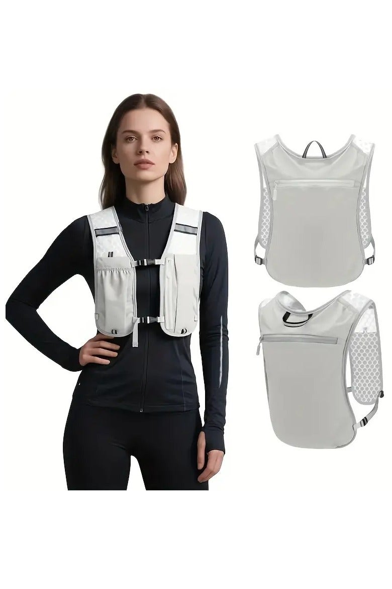 Men's Running Water Bag Vest, Backpack, Women's Breathable Running Vest With Pockets, Adjustable Reflective Bag, Used For Hiking, Running, Cycling, Flowing Vest - Breathable Water Bag Vest, Sports Bag - Lightweight And Stable Phone Bag, Chest Bag, Equipment - Image 3