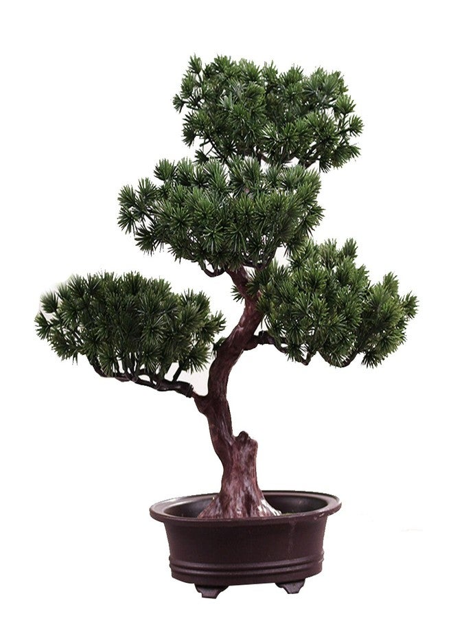 beiyoule Artificial Bonsai Pine Tree, Plastic Simulation Potted Plant DIY Decorative Bonsai, Desk Display Fake Tree Pot Ornaments Home Office Bedroom Living Room Farmhouse Decorations(Style 3) - Image 1