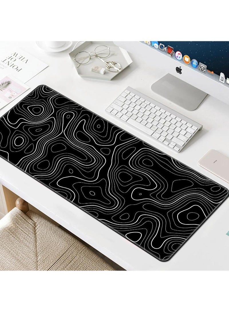 Large Mouse Pad Extended Gaming Non-Slip Rubber Base Office Desk Keyboard Mouse Pads Black - Image 4