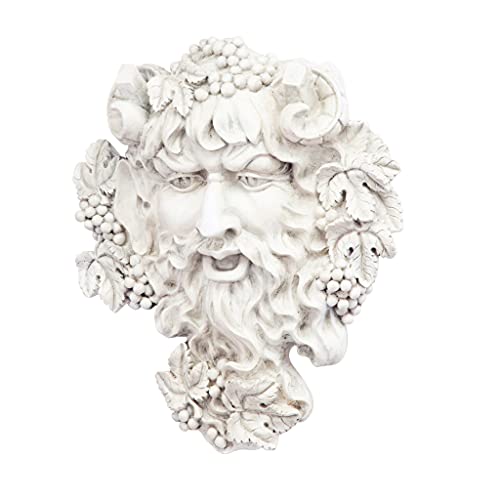Design Toscano Bacchus, Grape Harvest Wine Greek Greenman Face Wall Sculpture, Medium, 12 inches tall, Cast Stone Resin, Antique Stone Finish - Image 4
