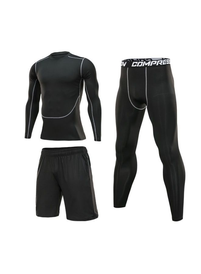 Swimwear Men's Top Anti-embarrassment Adult Swimming Diving Suit Autumn And Winter Warm Suit Swimming Trunks Full Body Sun Protection Long Sleeve-Color:O Suit/Long-sleeved Three-piece Set Oo Style-