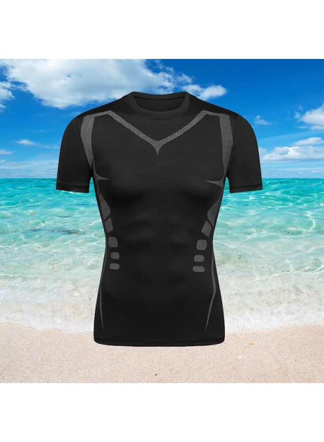 Swimwear Men's Top Anti-embarrassment Adult Swimming Diving Suit Autumn And Winter Warm Suit Swimming Trunks Full Body Sun Protection Long Sleeve-Color:O Suit/Long-sleeved Three-piece Set Oo Style-