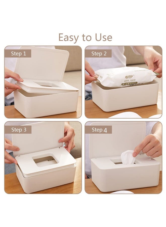 Abnaok Diaper Wipes Dispenser Baby Wipes Case，Abnaok Baby Wipe Holder Keeps Wipes Fresh，Non-Slip, Easy Open & Close Wipe Container - Image 5
