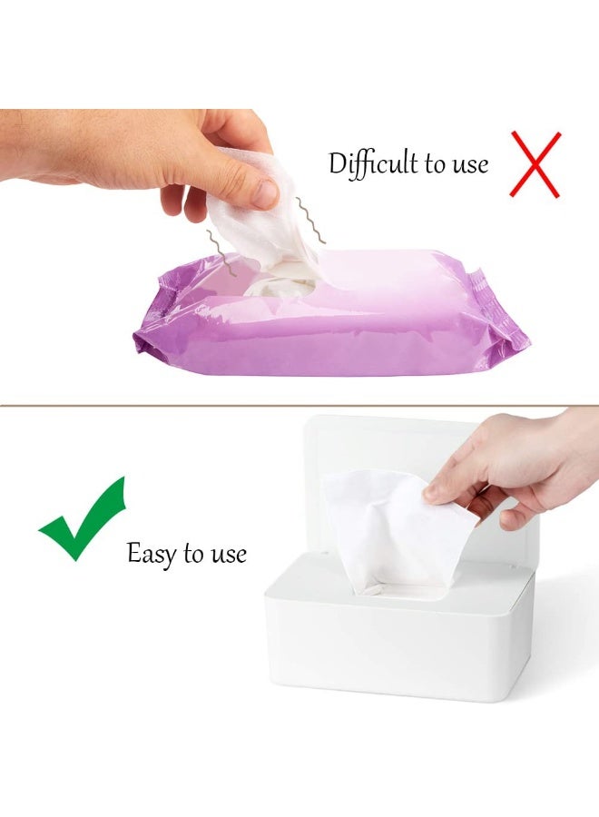 Abnaok Diaper Wipes Dispenser Baby Wipes Case，Abnaok Baby Wipe Holder Keeps Wipes Fresh，Non-Slip, Easy Open & Close Wipe Container - Image 4