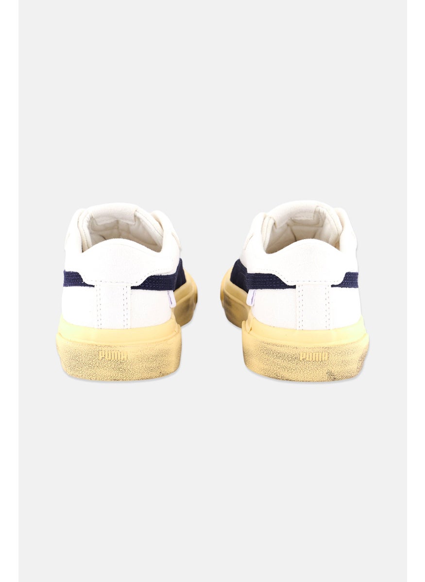 PUMA Kids Boy Capri Royale Suede Vintage Shoes, Off White  - Image 3