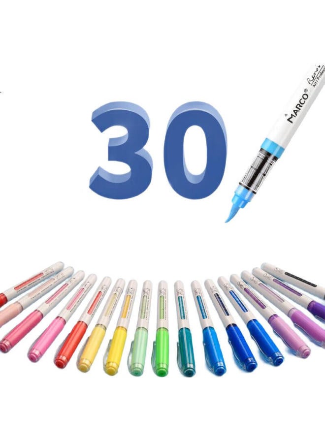 Marco Direct Liquid Acrylic Marker 48 Colors Professional Non-transparent Stackable Watercolor Pen For Children Girls Elementary School Students Birthday Children's Day Gift Soft Tip Pigment Pen Drawi - Image 3