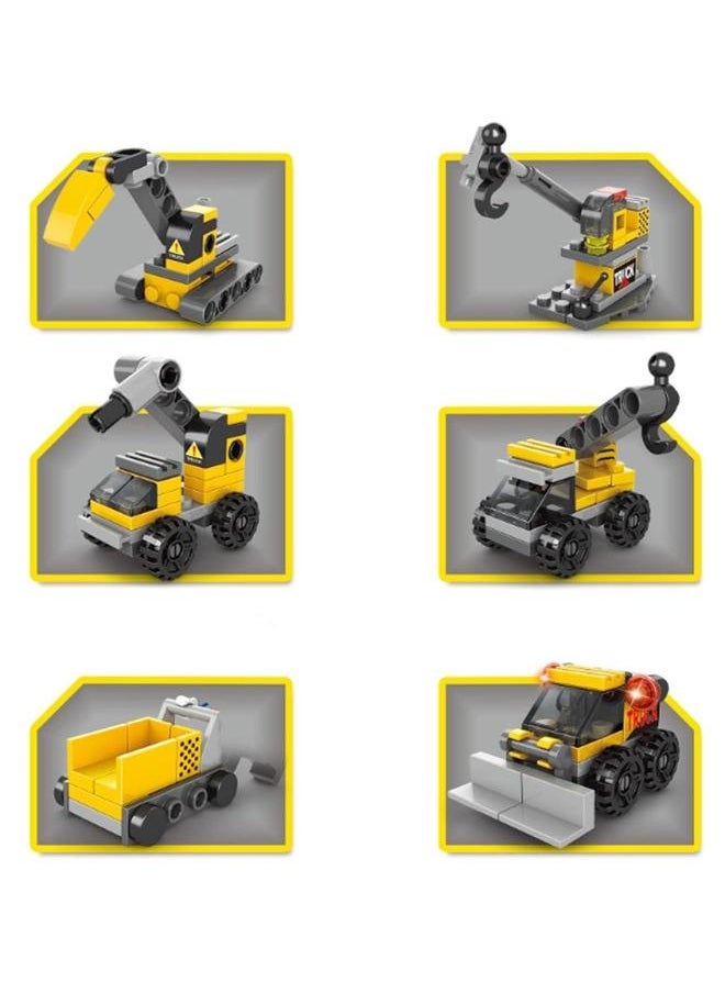 6 in 1 City Rescue Series Crane Engineering Building Blocks Toys for Boys Over 4 Years Old Kids Gift Ideas 123 Pieces - Compatible with Other Block  - Image 3