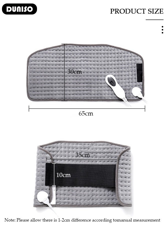 DUNISO - Heating Pad, Electric Fast Heat Pad for Back Pain and Cramps Relief, 10 Different Heat Settings 3 Timer Options with Auto Off Function,Dry Heat Therapy, Machine Washable - Image 1
