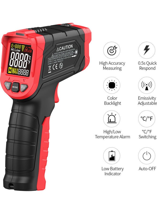 مقياس حرارة بالأشعة تحت الحمراء  أسود/أحمر . - Image 5