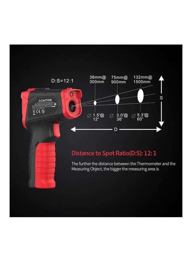 مقياس حرارة بالأشعة تحت الحمراء  أسود/أحمر . - Image 3