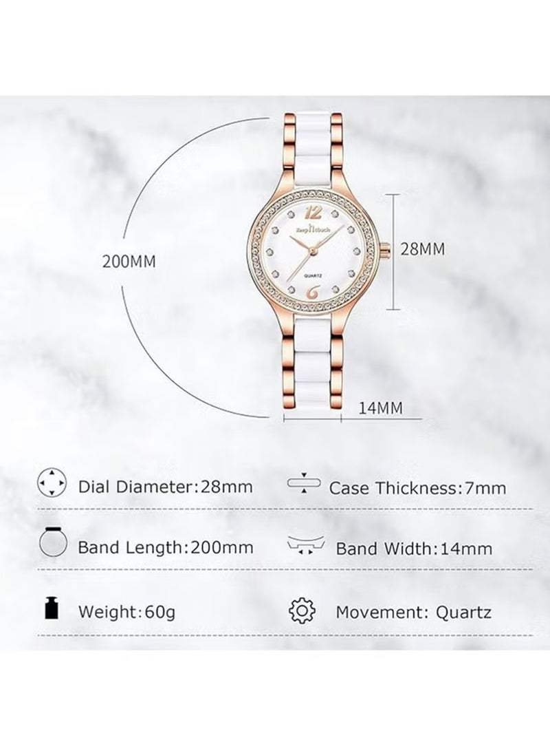 QUARTZ Watches for Women Stylish Stainless Steel Water Resistant Quartz Analog Watch 28mm - Image 5
