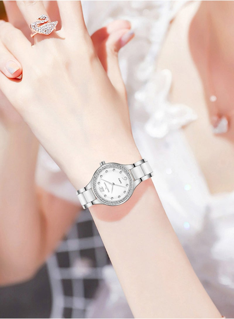QUARTZ Watches for Women Stylish Stainless Steel Water Resistant Quartz Analog Watch 28mm - Image 1