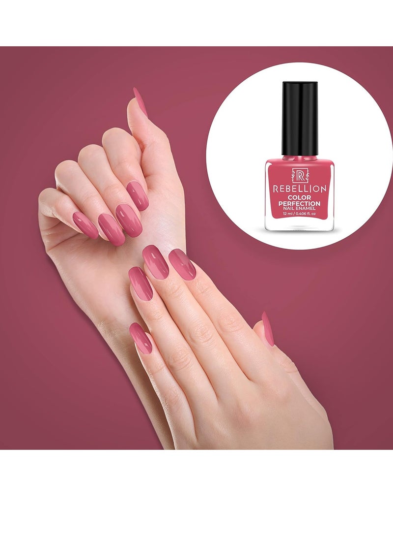 Rebellion Color Perfection Nail Enamel 12ml Pink Blush Baby Doll RG21 - Image 3