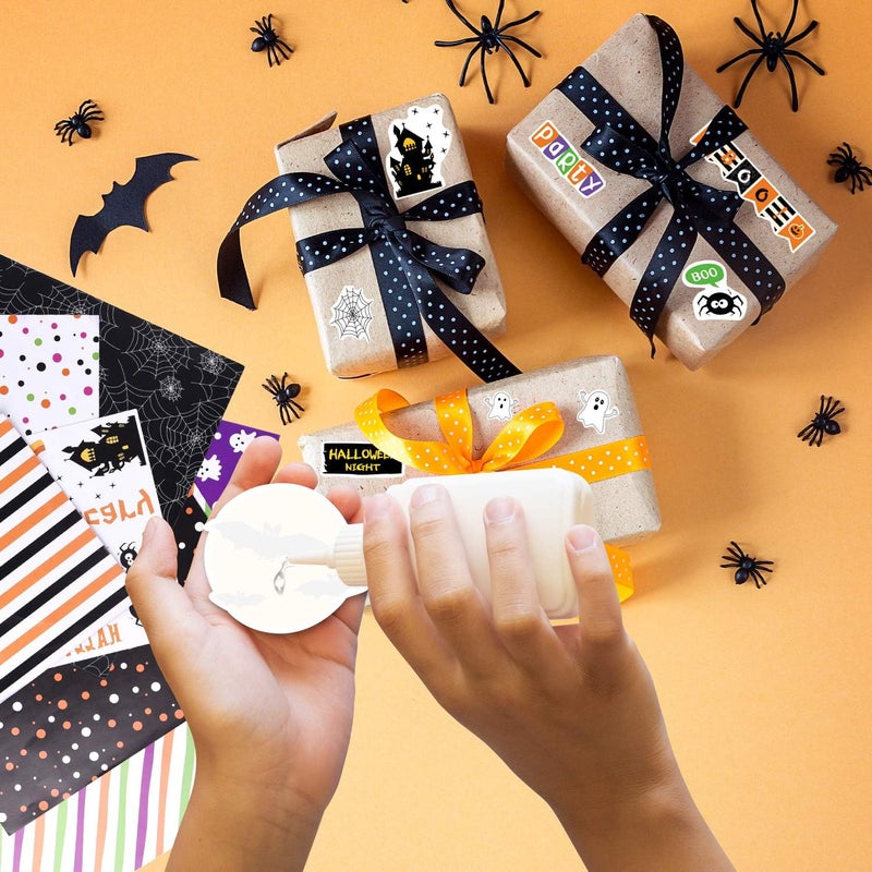 ASTARON 60 Sheets Halloween Pattern Paper Set A5 Size （5.5 x 8.2”） Decorative Paper for Card Making Craft Scrapbook decoration, 10 Styles （Not Tissue Paper!!） - Image 4