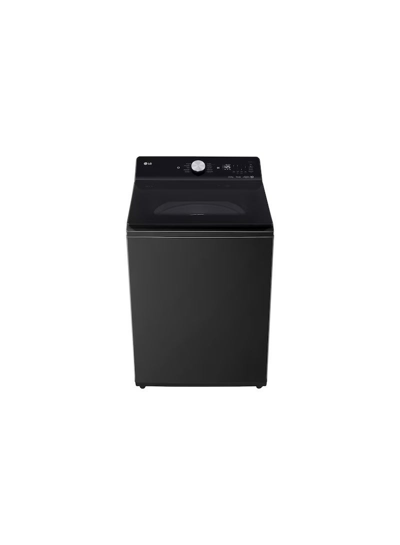 إل جي Top Loading Washing Machine – 23kg – ™Steam With Allergy Care- AIDD™ ™6 Motion- ™Turbo Wash- Smart ThinQ Wi-fi – ™Smart Diagnosis- Onyx Black - T23X5EHHSTX 23 kg T23X5EHHSTX black - Image 1