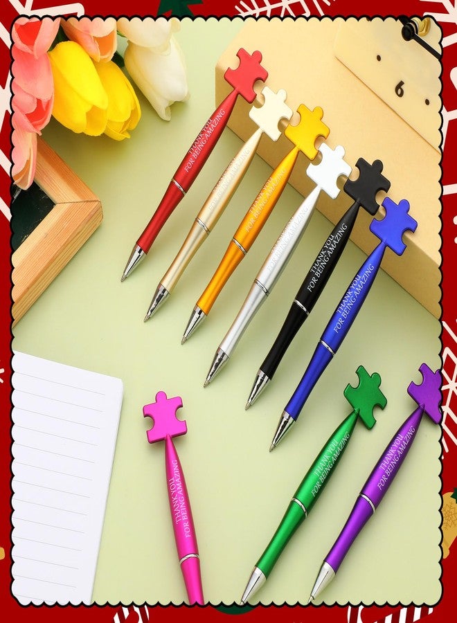 Moinchore 36 Pcs Bulk Appreciation Gifts for Employees Thank You Pens for Coworkers Team Gifts Autism Puzzle Pens Being Amazing Inspirational Ballpoint for School Class Staff Nurse Special Educators - Image 4