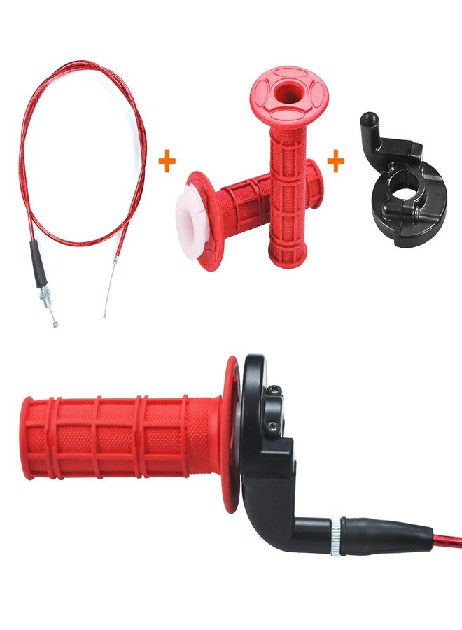 HOLATO PZ22 Carburetor Carb Air filter Throttle Handle Grips Cable Kit for 110cc 125cc XR50 CRF50 CRF50f CRF110 TaoTao DB14 DB24 SSR110 SSR125 Coolster Apollo Pit Dirt Bike Chinese 4 Wheeler ATV Red - Image 5