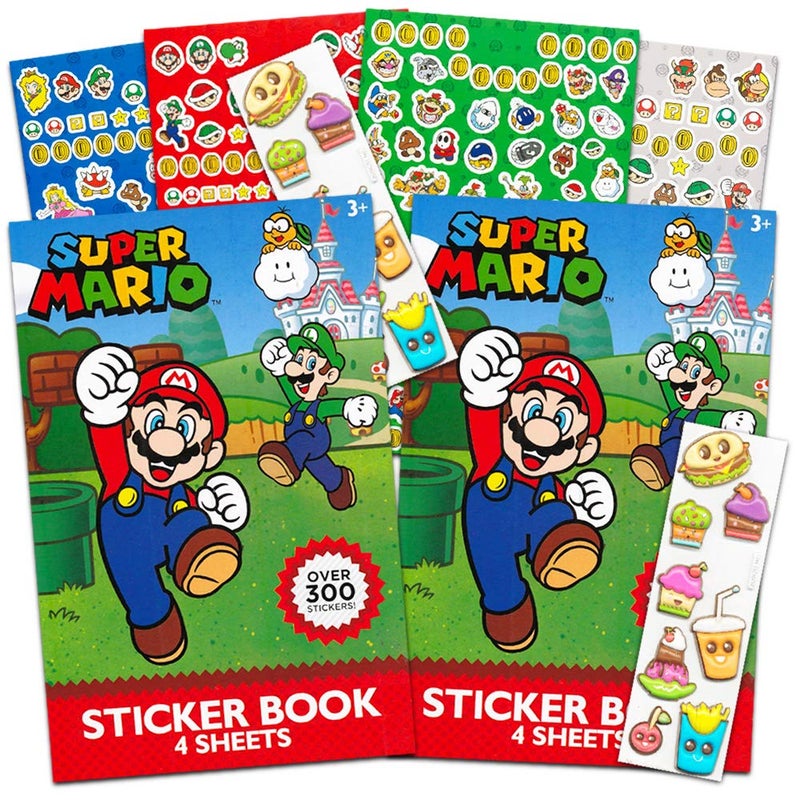 Super Mario Nintendo Super Mario Stickers Party Favor Packs ~ Over 600 Stickers - Image 1