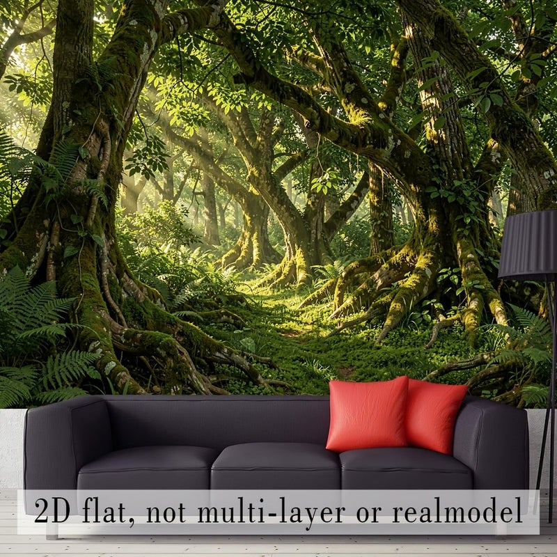 1pc Large Jungle Themed Tapestry Wall Hanging 320x240cm Tropical Palm Tree Print Durable HD Digital Decor For Room Backdrop - Image 1