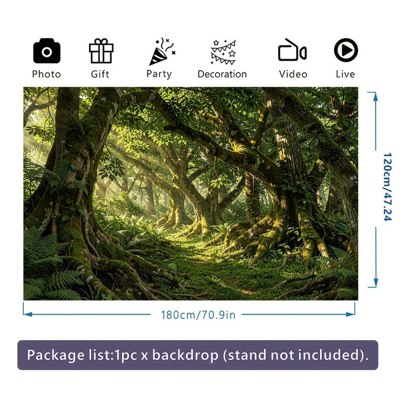 1pc Large Jungle Themed Tapestry Wall Hanging 320x240cm Tropical Palm Tree Print Durable HD Digital Decor For Room Backdrop - Image 5