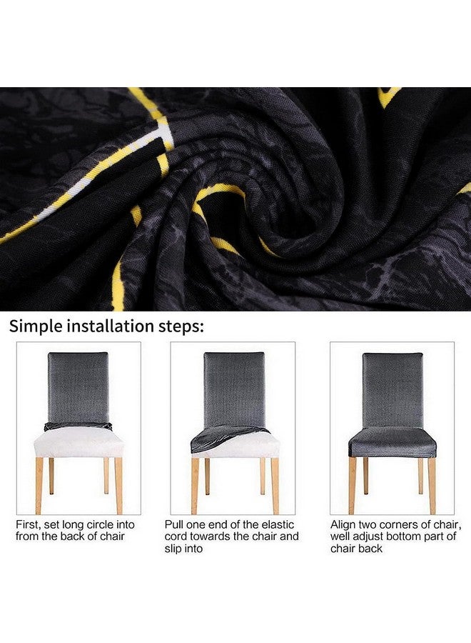 AAZEEM أغطية كراسي غرفة الطعام AAZEEM قابلة للتمدد لأغطية كراسي بارسون لغرفة الطعام | غطاء كرسي مرن | غطاء كرسي طعام قابل للتمدد | قابل للإزالة | قابل للغسل | مجموعة من 8 - Image 3