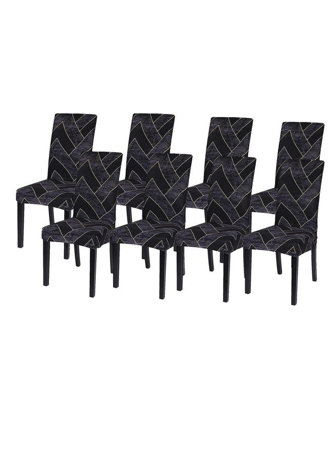 AAZEEM أغطية كراسي غرفة الطعام AAZEEM قابلة للتمدد لأغطية كراسي بارسون لغرفة الطعام | غطاء كرسي مرن | غطاء كرسي طعام قابل للتمدد | قابل للإزالة | قابل للغسل | مجموعة من 8 - Image 1
