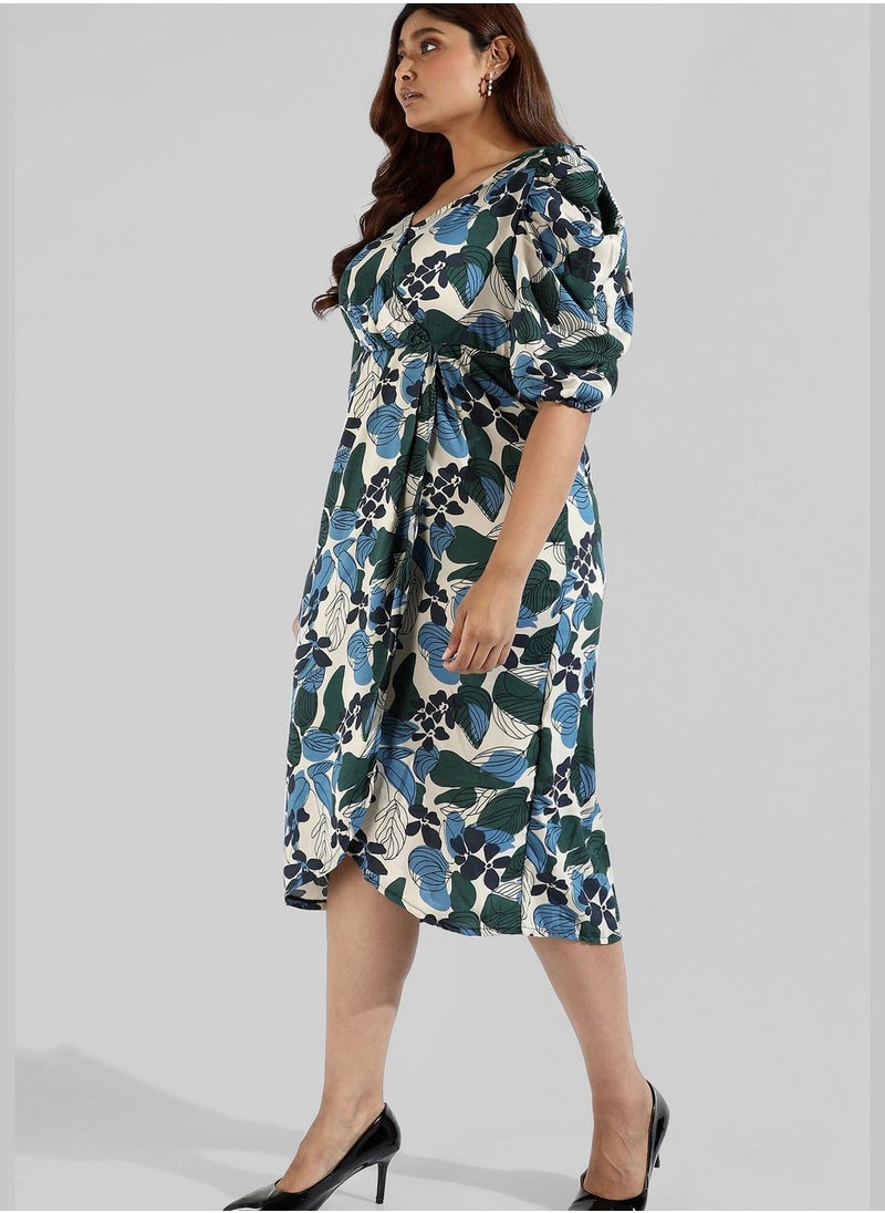 Instafab Plus Floral Print Dress  - Image 3