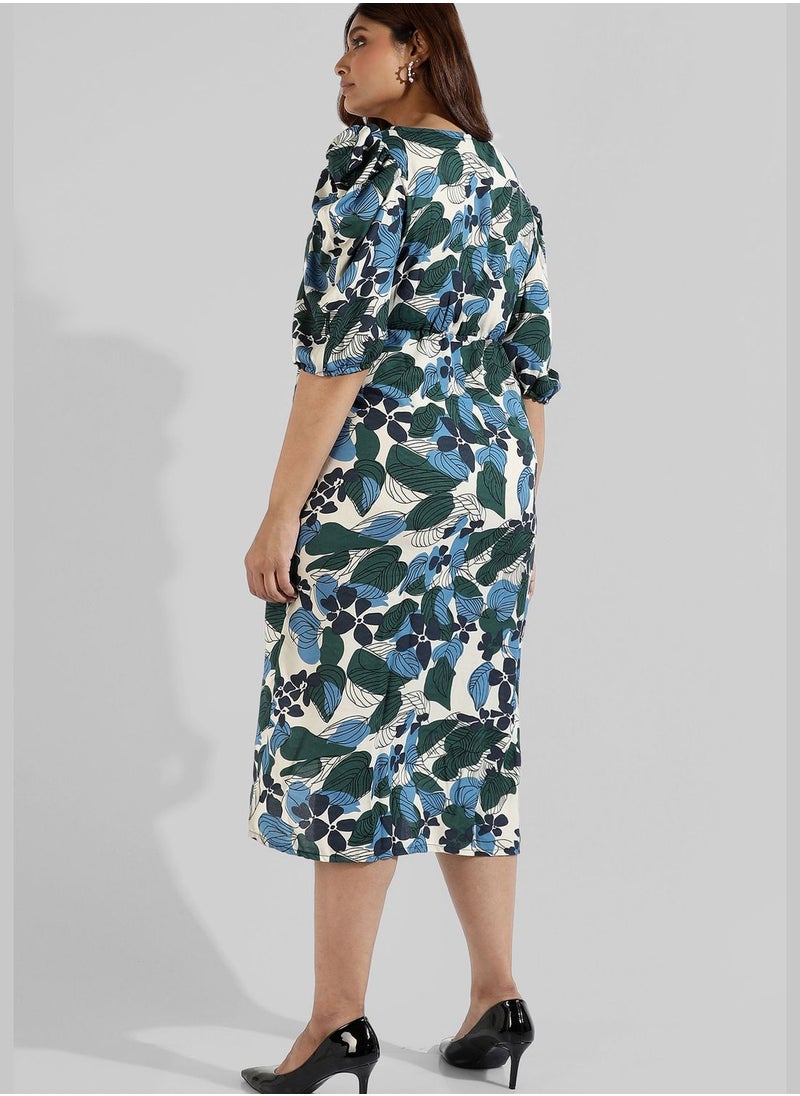 Instafab Plus Floral Print Dress  - Image 4