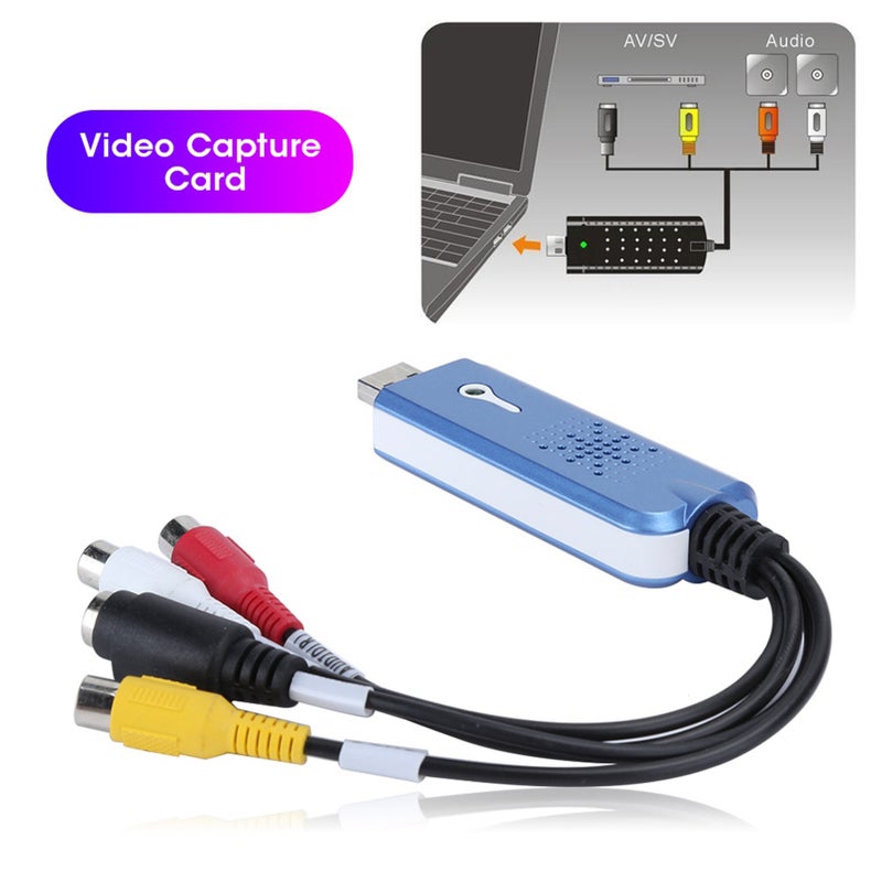 بطاقة التقاط أحادية الاتجاه USB لأقراص DVD لتحويل الفيديو AV إلى USB كمبيوتر عالية الدقة للكمبيوتر مع خاصية التسجيل - Image 5