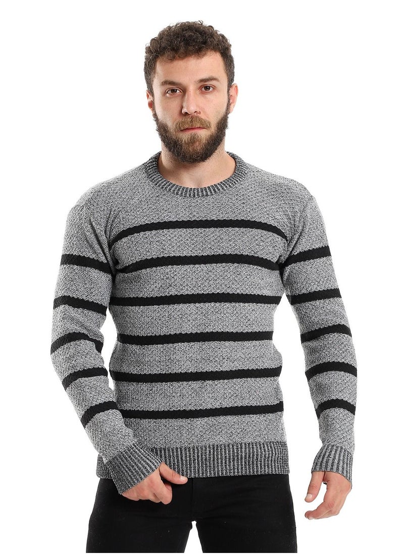 Caesar - Wool Mens Pullover With Multi Design - Image 1
