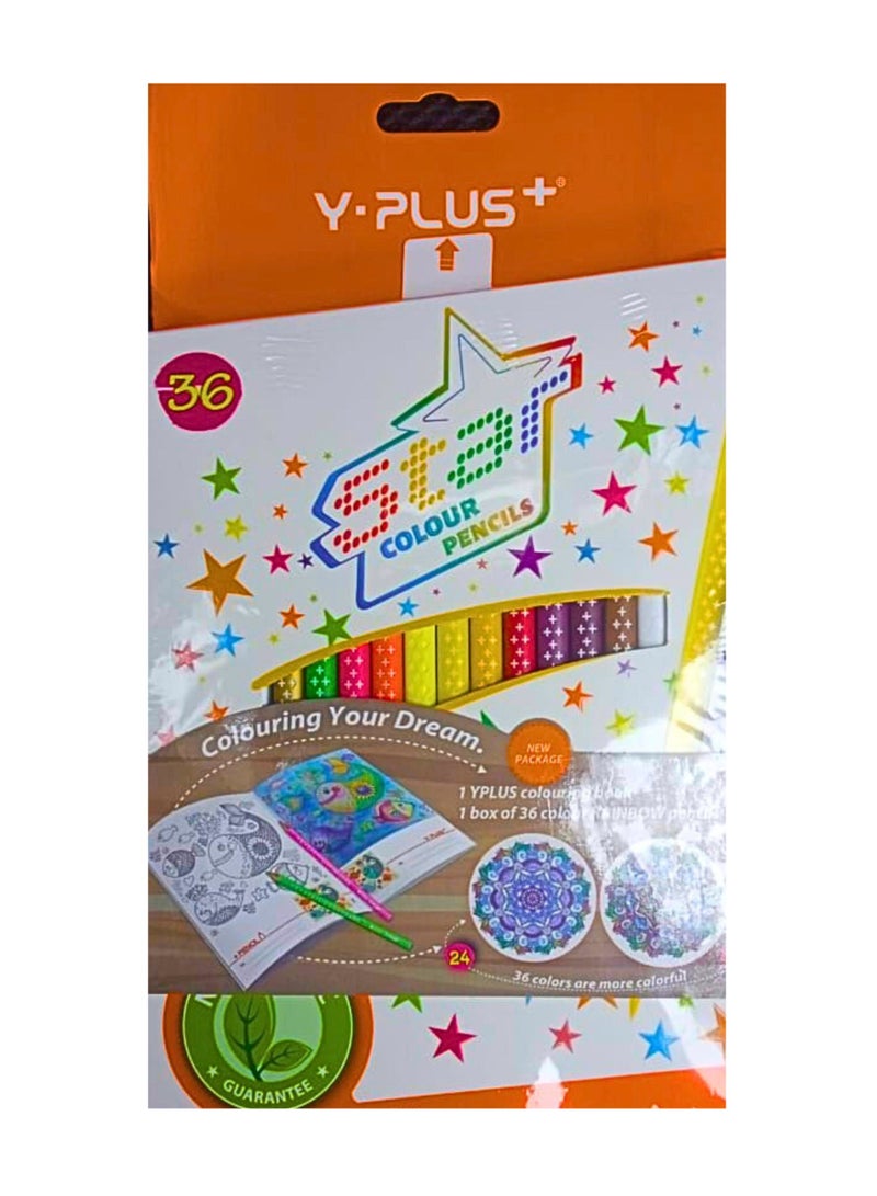 YPlus Color Pencil With Sharpner (Pack of 36 Pieces) - Image 1