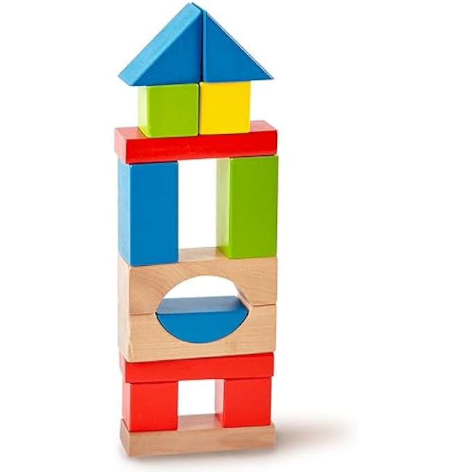 MAPLE BLOCKS | 50-PIECE WOODEN BUILDING BLOCK SET FOR CREATIVE PLAY AND LEARNING | ASSORTED SS AND COLORS WOODEN TOY | S SORTING & STACKING TOY - Image 4