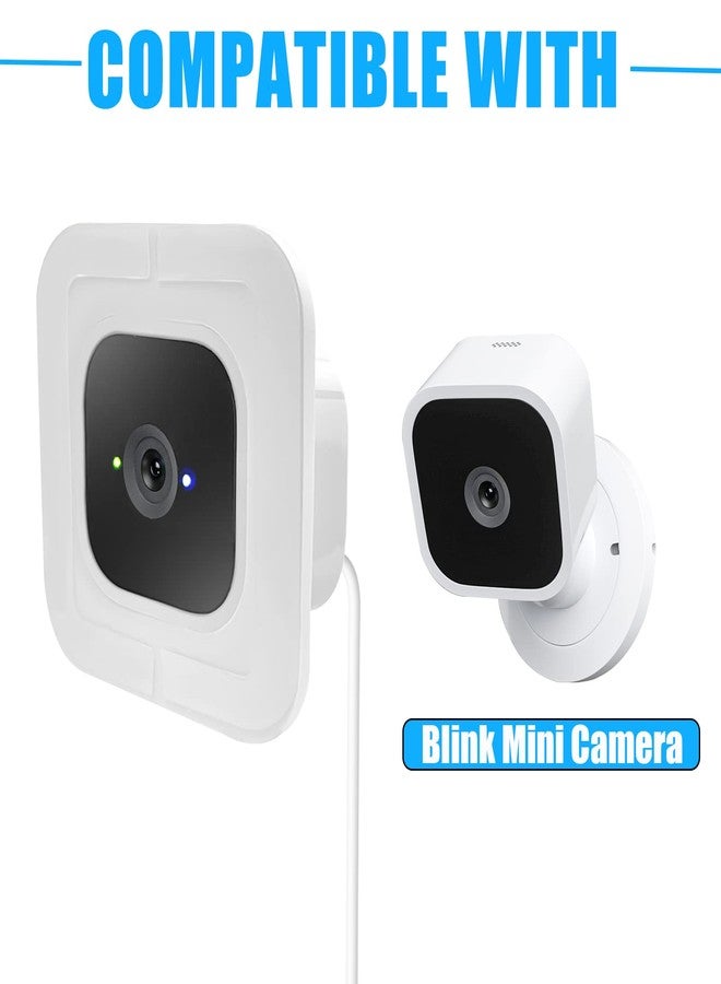 REEYEAR 2 Pack Window Mount Compatible with Blink Mini Indoor, Secured Camera Glass Wall Holder for Single Pane Glass Windows/Doors for Outside Security Monitoring,White - Image 2