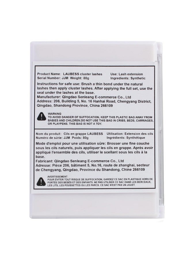 LAUBESS Cluster Lashes 240pcs 40D DIY Eyelash Extension D Curl Long Individual Lashes Mixed Tray Faux Mink Lash Clusters Extensions 0.07 0.10 Black (40D-0.07D-9-16mm) - Image 5