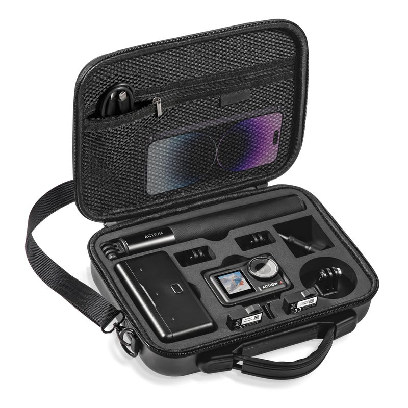 Tomat Action 5 Pro Carrying Case for DJI Osmo Action 5 Pro/Action 4 Camera Accessories Hard Shell Bag Travel Case Compatible with DJI Action 5 Pro/Action 4 Adventure - Image 1