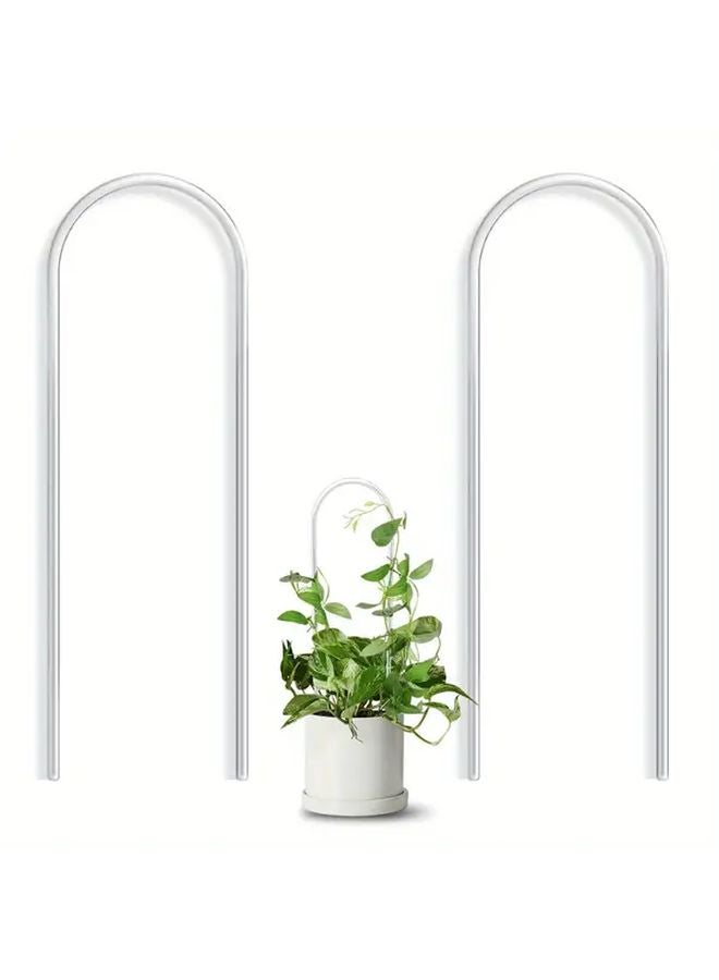 2pcs U Shaped Acrylic Plant Climbing Frames Transparent Durable Support For Indoor Vines Flowers - Image 1