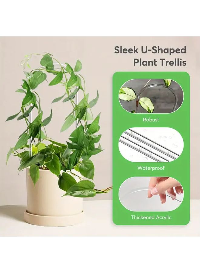 2pcs U Shaped Acrylic Plant Climbing Frames Transparent Durable Support For Indoor Vines Flowers - Image 2