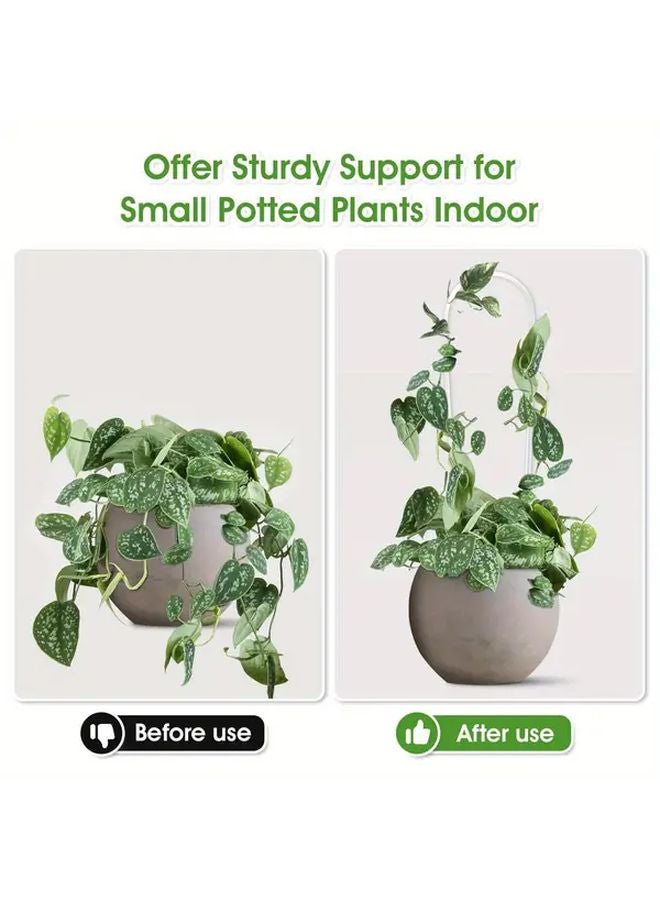 2pcs U Shaped Acrylic Plant Climbing Frames Transparent Durable Support For Indoor Vines Flowers - Image 4