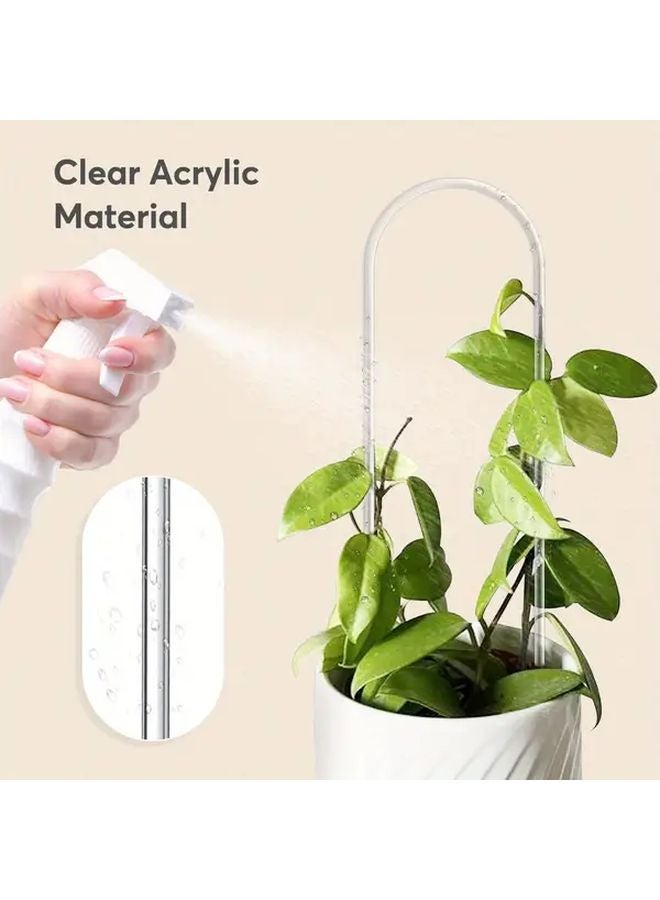 2pcs U Shaped Acrylic Plant Climbing Frames Transparent Durable Support For Indoor Vines Flowers - Image 5