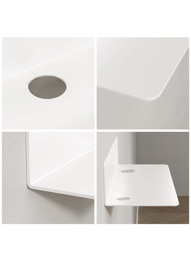 Generic - Acrylic Small Wall Shelf Set of 3 Wall Mount Holder with 2 Types of Installation for Speakers Easy to Install No Drill - Image 1
