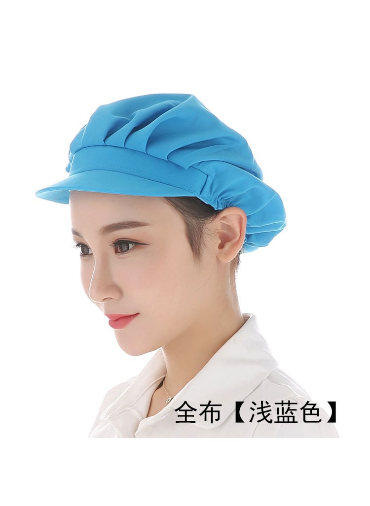 Generic Xuan Zhixin Food Factory Work Hat Womens Dust-proof Workshop Mens Catering Womens Factory Canteen Work Hat Chef Hat Kitchen Cuilan [full cloth]] 