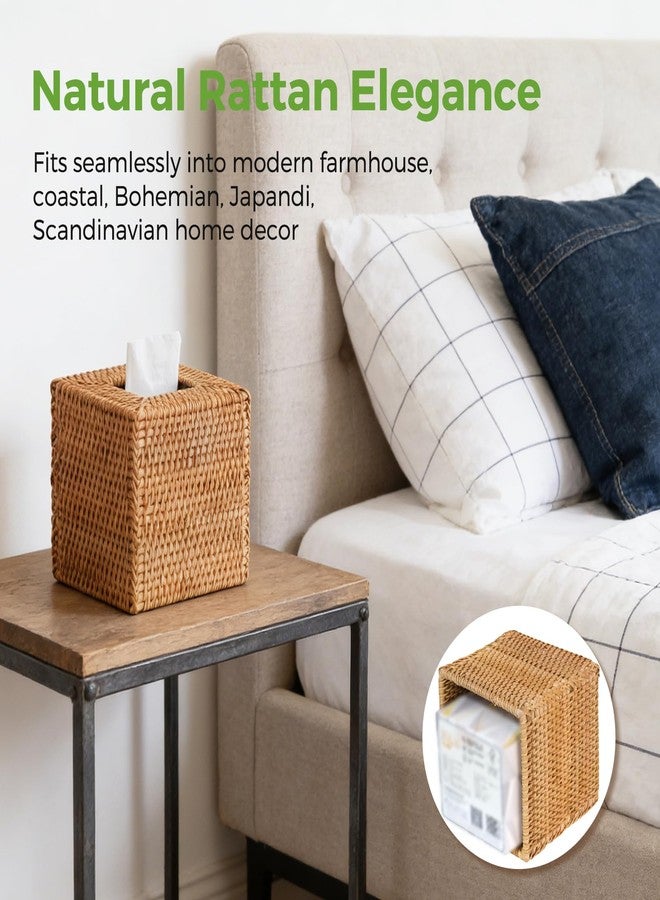 S310 Wicker Tissue Box Holder, Stain Resistant, Square - Image 4