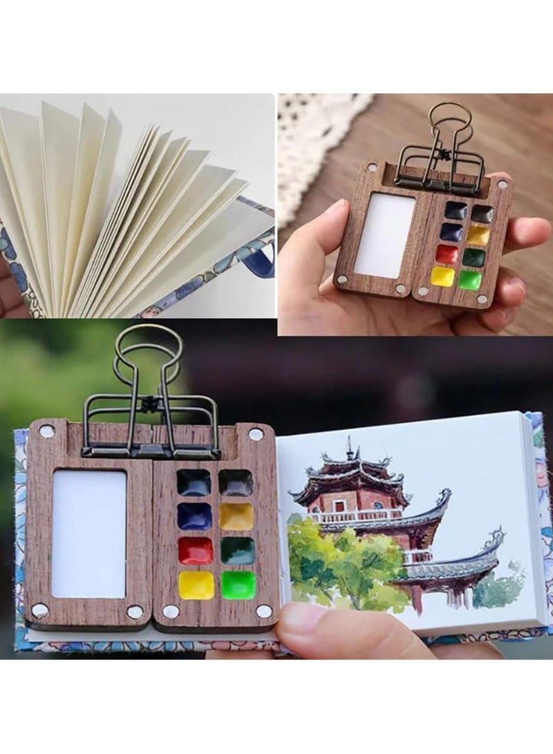 GNAFOTU Watercolor Travel Set - Compact Travel Paint Palette for On-the-Go Creativity, Mini Watercolor Palette Kit for Artists, Portable Paint Palette Travel Kit for Easy, Mess-Free Setup  - Image 3